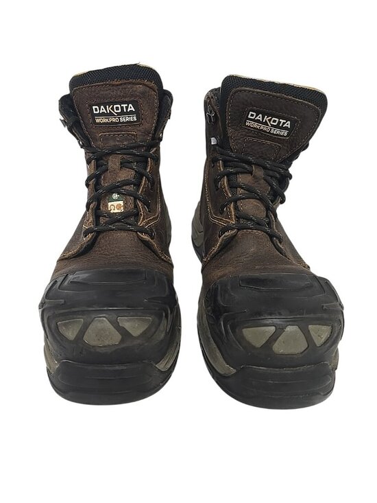 DAKOTA Men\'s 6\'\' X-Toe Quad Comfort Steel Toe CP 6612 Work Boots Brown 9.5M main image 5